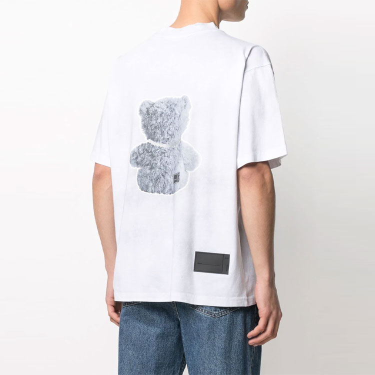 Purchase WE11DONE 熊熊項鍊反光圖案中性短袖T恤 WD-TT9-20-117-U-WH