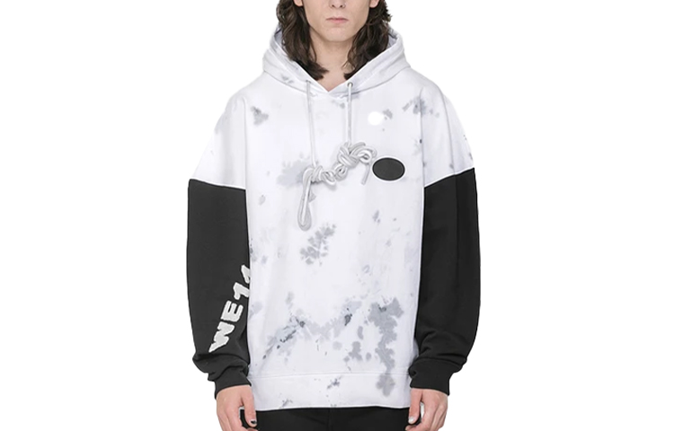 WE11DONE Black & White Tie-Dye Logo Sweatshirt Unisex - White WD-TH9-20-128-U-WH 圖 2