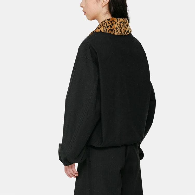 Shop WE11DONE Black Faux Fur Collar Parka Jacket Unisex WD-JP9-20-058-U-BLACK