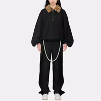 Details for WE11DONE Black Faux Fur Collar Parka Jacket Unisex WD-JP9-20-058-U-BLACK