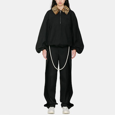 WE11DONE Black Faux Fur Collar Parka Jacket Unisex WD-JP9-20-058-U-BLACK Details for WE11DONE Black Faux Fur Collar Parka Jacket Unisex WD-JP9-20-058-U-BLACK