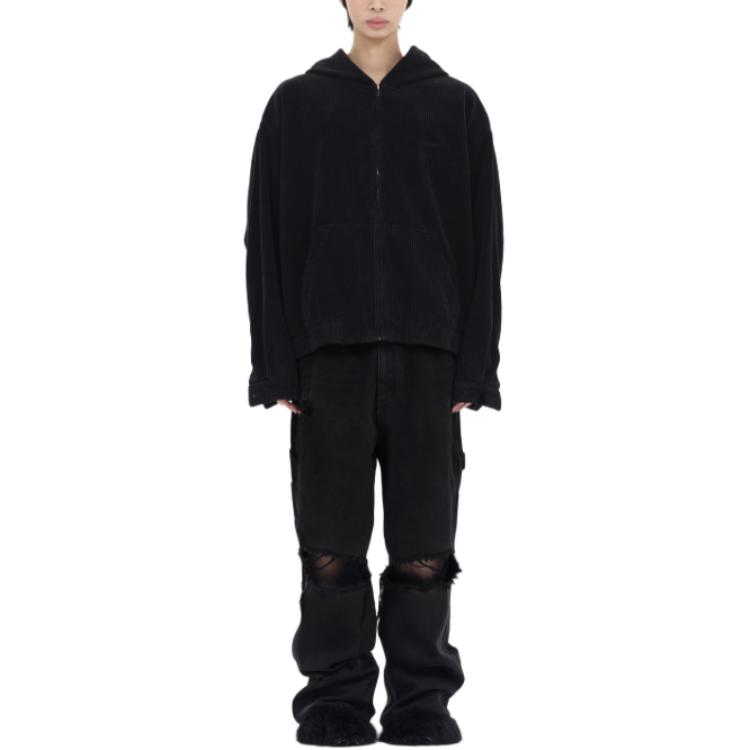 WE11DONE Black Hoodie Zip-Up Jacket with Logo Embroidery WD-JP2-24-083-M-BK 圖 4