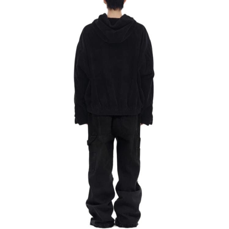 WE11DONE Black Hoodie Zip-Up Jacket with Logo Embroidery WD-JP2-24-083-M-BK 圖 5