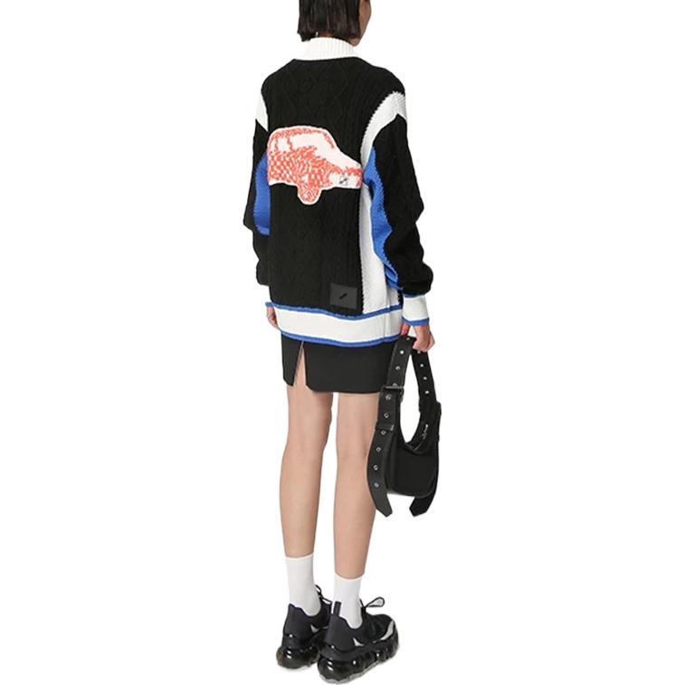 WE11DONE Black Logo Jacquard Contrast Jacket Unisex WD-KJ1-21-627-U-BL 圖 6