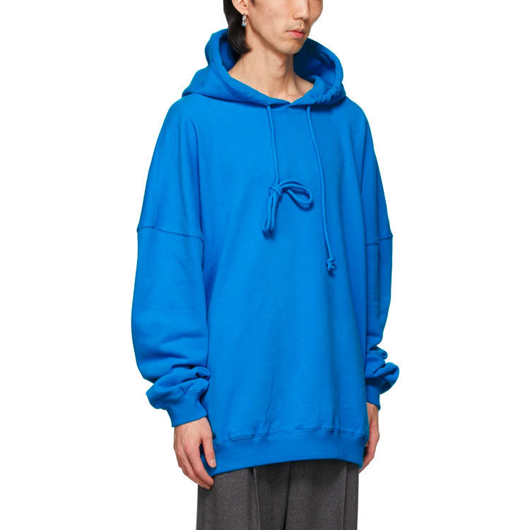 Shop WE11DONE 黑色藍色徽標寬鬆版型款衛衣 男女款 WD-SS5-19-115-U-BL