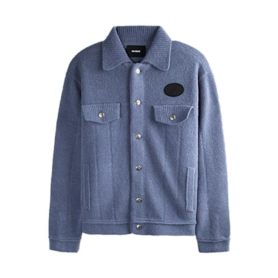 WE11DONE Blue Collared Buttoned Pocket Casual Jacket Unisex. WD-KJ9-20-068-U-BL