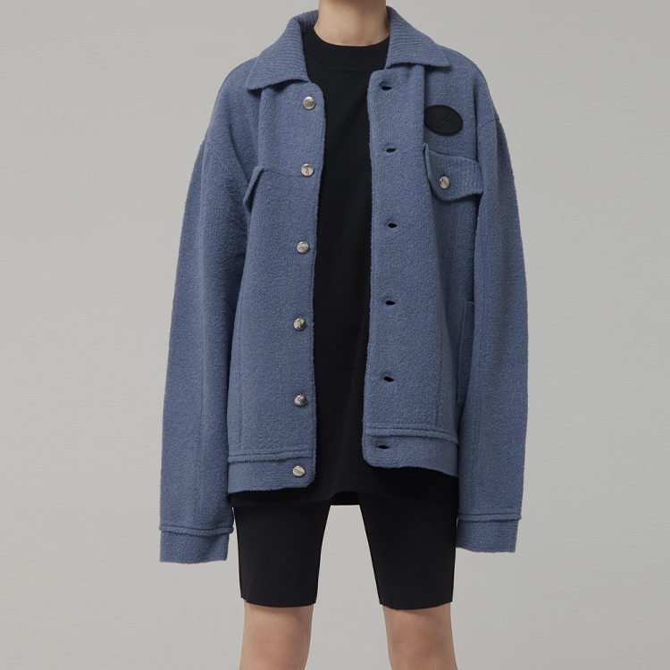 WE11DONE Blue Collared Buttoned Pocket Casual Jacket Unisex. WD-KJ9-20-068-U-BL 圖 4