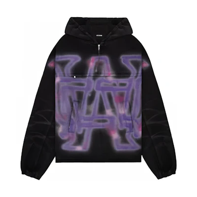 WE11DONE Casual Printed Hoodie Unisex Pullover Long Sleeve Sweatshirt. WD-DJ3-22-343-U-BK