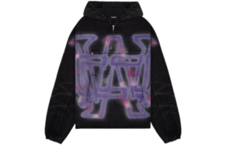 WE11DONE Casual Printed Hoodie Unisex Pullover Long Sleeve Sweatshirt. WD-DJ3-22-343-U-BK 圖 2