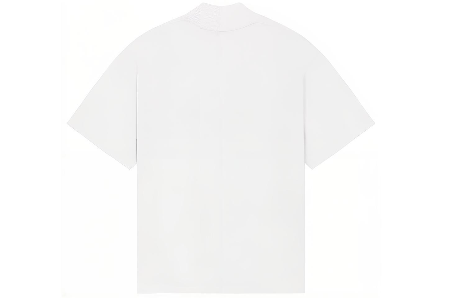 Lookbook WE11DONE Kaos Unisex Lengan Pendek High-Neck dengan Logo Dada. WD-TT1-22-560-U-WH