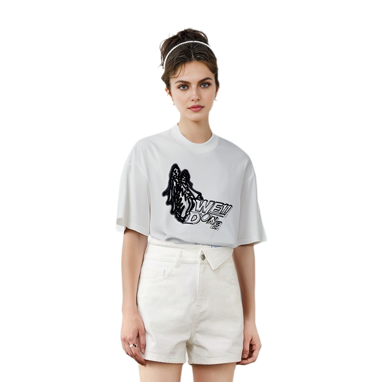 Purchase WE11DONE Kaos Unisex Lengan Pendek High-Neck dengan Logo Dada. WD-TT1-22-560-U-WH