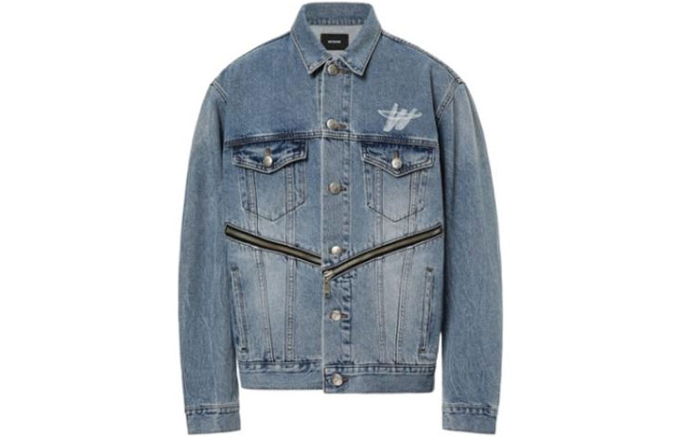 WE11DONE Classic "WD" Logo Denim Jacket Blue Unisex. WD-DJ6-20-060-U-BL