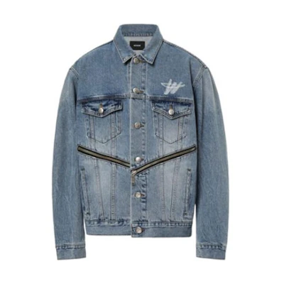 WE11DONE Classic "WD" Logo Denim Jacket Blue Unisex. WD-DJ6-20-060-U-BL