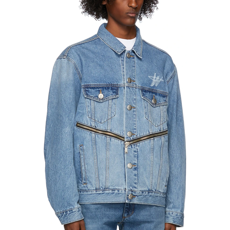 Lookbook WE11DONE 經典 "WD" 標誌藍色丹寧外套 男女款 WD-DJ6-20-060-U-BL