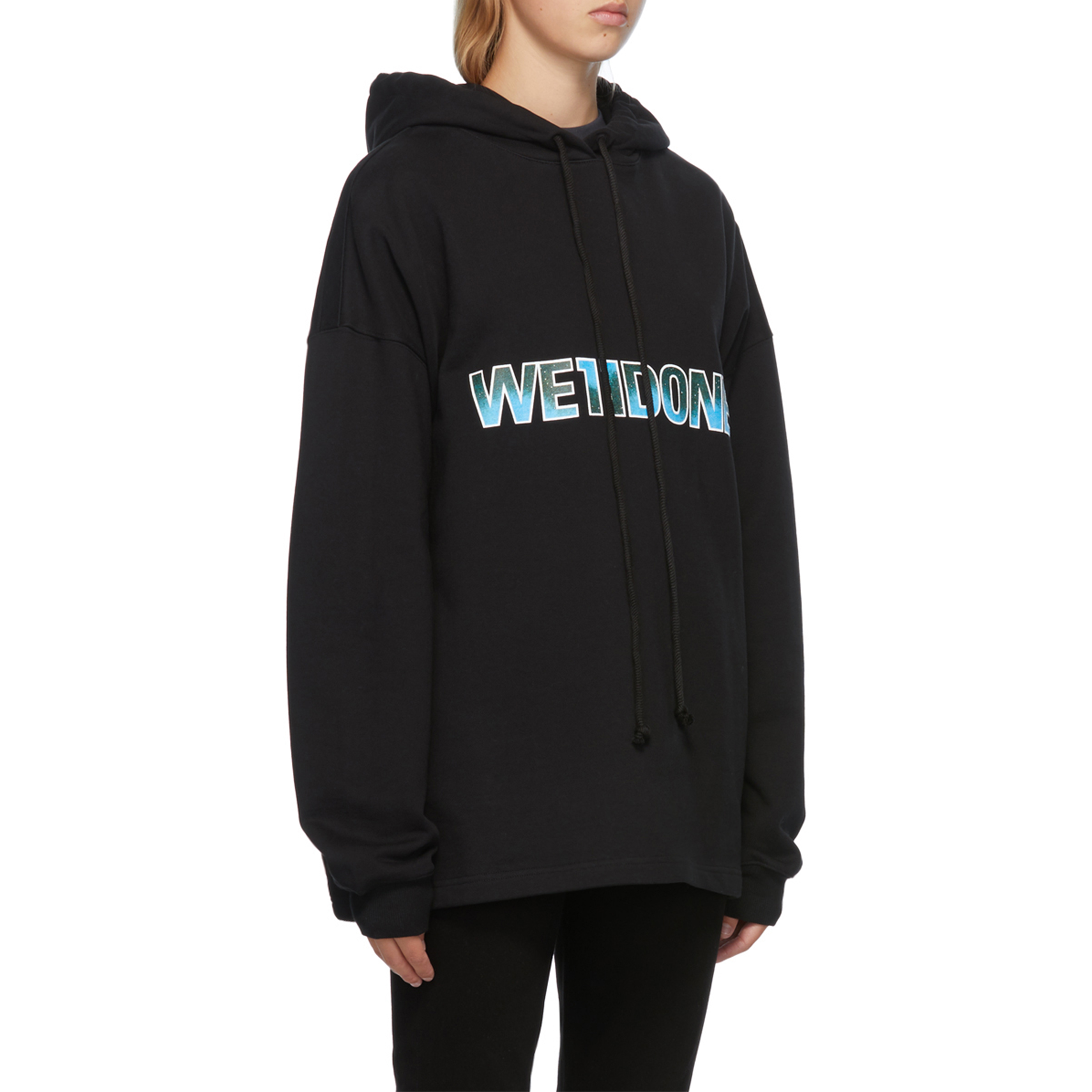 WE11DONE Classic Black Pullover Hoodie with Chest Logo Unisex. WD-TP5-19-500-BK 圖 3