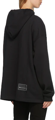 WE11DONE クラシック ブラック プルオーバーフーディー 胸ロゴ ユニセックス WD-TP5-19-500-BK Purchase WE11DONE クラシック ブラック プルオーバーフーディー 胸ロゴ ユニセックス WD-TP5-19-500-BK