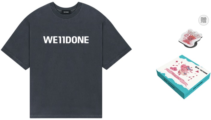 WE11DONE 經典大Logo印花中性灰色圓領T恤. WD-TT3-22-841-U-CH Buy WE11DONE 經典大Logo印花中性灰色圓領T恤. WD-TT3-22-841-U-CH