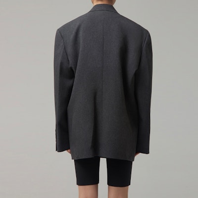 WE11DONE クラシックロゴ ブレザー ユニセックス ブラック グレー ミニマリストデザイン WD-JK4-20-715-U-CH Purchase WE11DONE クラシックロゴ ブレザー ユニセックス ブラック グレー ミニマリストデザイン WD-JK4-20-715-U-CH