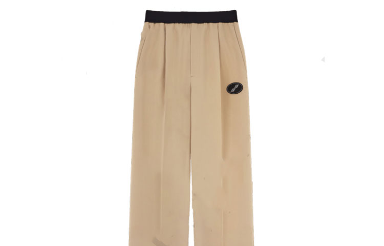 Order WE11DONE Classic Logo Elastic Waist Casual Pants Unisex Beige WD-PT4-20-729-U-BG