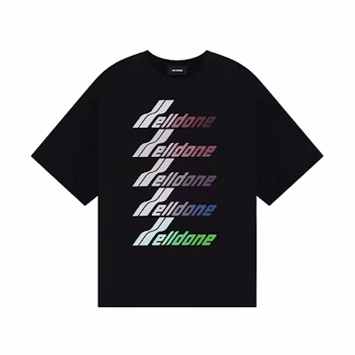 WE11DONE Classic Logo Lettering Crewneck Short Sleeve Tee Unisex Black WD-TT1-25-765-U-BK