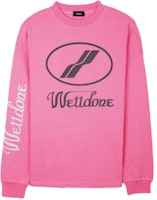 WE11DONE Classic Logo Oversized Long Sleeve T-Shirt Unisex Pink. WD-TP4-20-712-U-PK WE11DONE Classic Logo Oversized Long Sleeve T-Shirt Unisex Pink. WD-TP4-20-712-U-PK