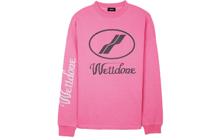 Order WE11DONE 經典Logo粉色加大版長袖T恤 男女適用 WD-TP4-20-712-U-PK