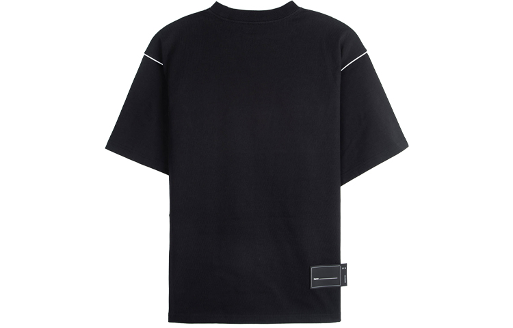 Lookbook WE11DONE 经典反光标志男女同款黑色短袖T恤 WD-TP5-19-940-BK