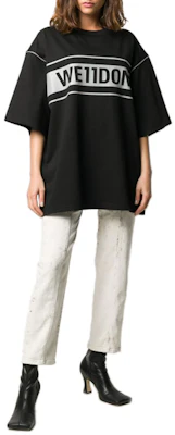 WE11DONE 经典反光标志男女同款黑色短袖T恤 WD-TP5-19-940-BK Details for WE11DONE 经典反光标志男女同款黑色短袖T恤 WD-TP5-19-940-BK