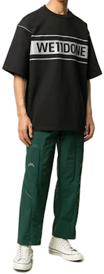WE11DONE 经典反光标志男女同款黑色短袖T恤 WD-TP5-19-940-BK Sizing WE11DONE 经典反光标志男女同款黑色短袖T恤 WD-TP5-19-940-BK