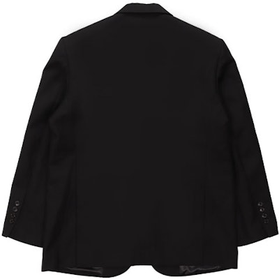 WE11DONE Blazer Hitam Uniseks dengan Patch Logo Bulat Klasik WD-JK4-20-715-U-BK Lookbook WE11DONE Blazer Hitam Uniseks dengan Patch Logo Bulat Klasik WD-JK4-20-715-U-BK