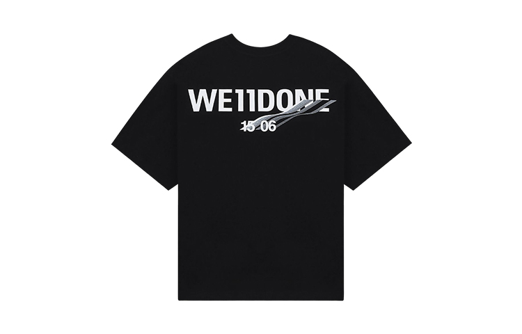Lookbook WE11DONE Classic Wave Logo Unisex Crewneck T-Shirt WD-TT1-23-992