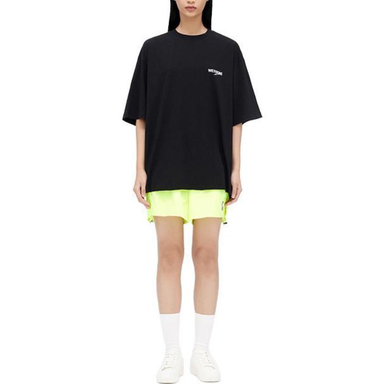 Shop WE11DONE Classic Wave Logo Unisex Crewneck T-Shirt WD-TT1-23-992