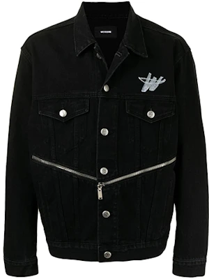 WE11DONE Classic WD Logo Zip Denim Jacket Black Unisex Fall Collection. WD-DJ6-20-060-U-BK Order WE11DONE Classic WD Logo Zip Denim Jacket Black Unisex Fall Collection. WD-DJ6-20-060-U-BK