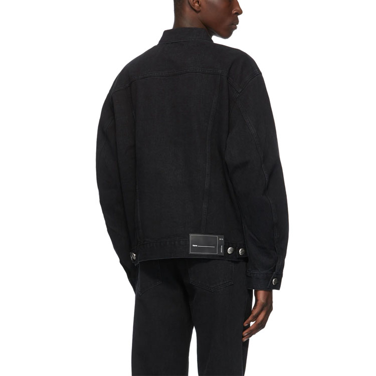 WE11DONE Classic WD Logo Zip Denim Jacket Black Unisex Fall Collection. WD-DJ6-20-060-U-BK 圖 5