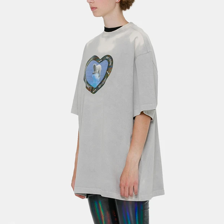 WE11DONE Color-Changing Polar Bear Heart T-Shirt Unisex Ivory White WD-TT8-20-105-U-IV 圖 3