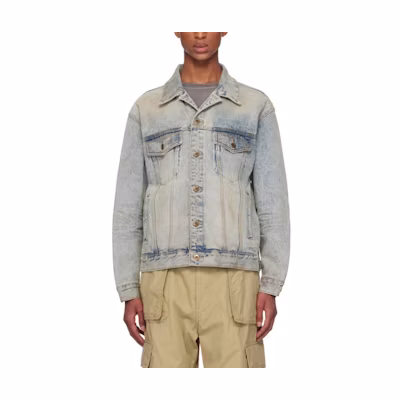 WE11DONE Colorblock Denim Jacket Long Sleeve Blue WD-DJ3-24-315-U-SK