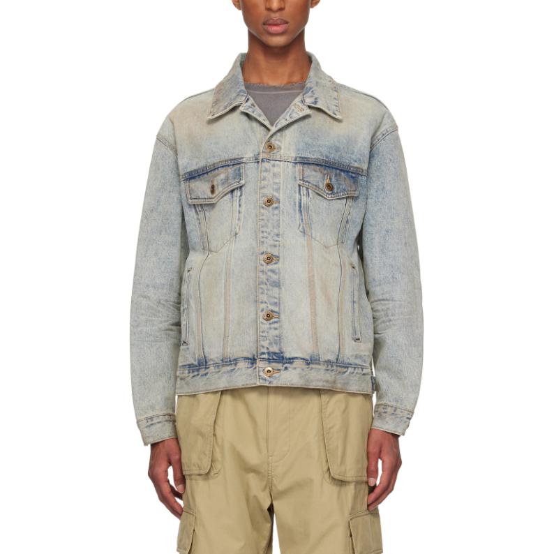 WE11DONE Colorblock Denim Jacket  Long Sleeve Blue WD-DJ3-24-315-U-SK 圖 2