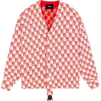 WE11DONE Colorblock Logo Jacquard Wool Cashmere V-Neck Sweater Unisex Yellow WD-KC9-20-184-U-YE WE11DONE Colorblock Logo Jacquard Wool Cashmere V-Neck Sweater Unisex Yellow WD-KC9-20-184-U-YE