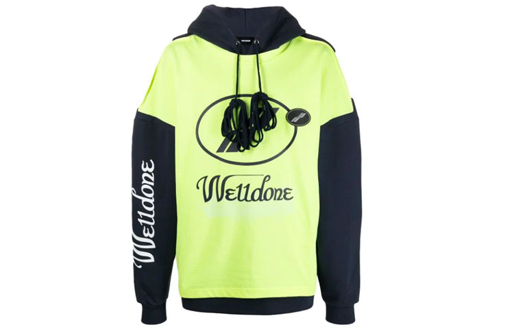 WE11DONE Colorblock Logo Oversized Hoodie Unisex. WD-SS7-20-081-U-YE 圖 2