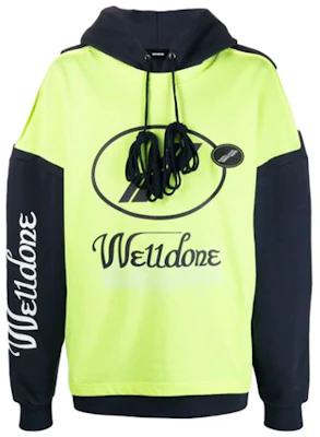 WE11DONE Hoodie Oversized Unisex Logo Colorblock. WD-SS7-20-081-U-YE Order WE11DONE Hoodie Oversized Unisex Logo Colorblock. WD-SS7-20-081-U-YE