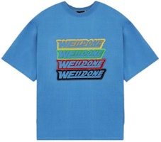 WE11DONE Colorful Logo Contrast T-Shirt Unisex Crewneck Graphic Tee WD-TT1-22-652-U-SK WE11DONE Colorful Logo Contrast T-Shirt Unisex Crewneck Graphic Tee WD-TT1-22-652-U-SK