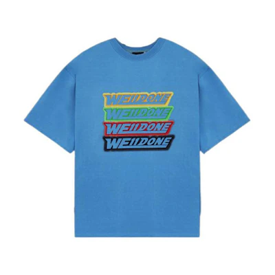 WE11DONE Colorful Logo Contrast T-Shirt Unisex Crewneck Graphic Tee WD-TT1-22-652-U-SK