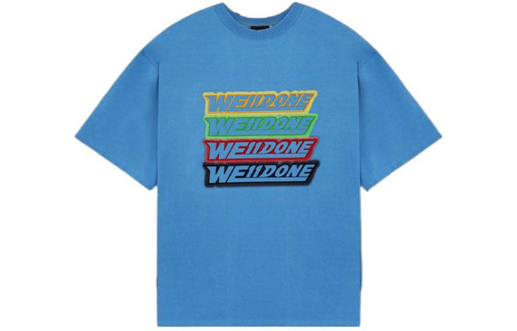 Order WE11DONE 多彩Logo對比圖案男女款圓領T恤 WD-TT1-22-652-U-SK