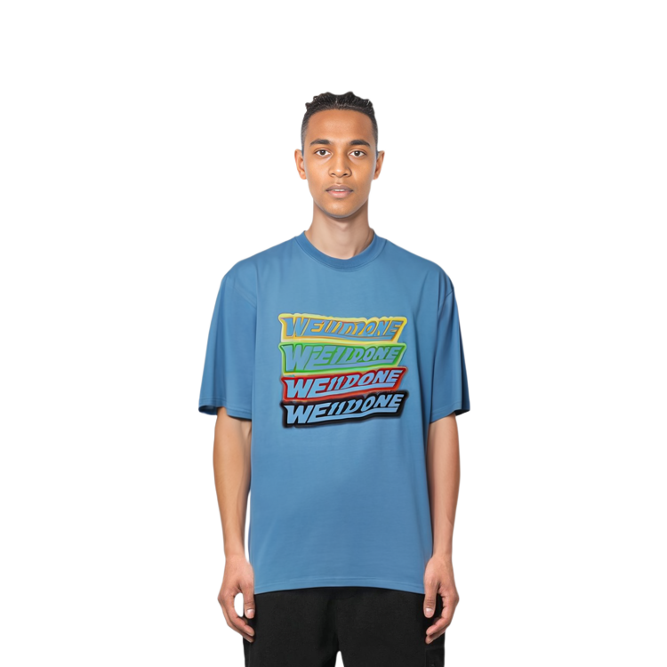 Purchase WE11DONE 多彩Logo對比圖案男女款圓領T恤 WD-TT1-22-652-U-SK