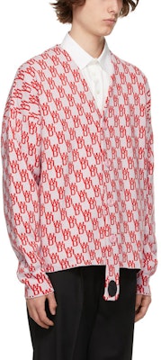 WE11DONE 對比標誌提花羊毛針織V領毛衣 中性款 WD-KC9-20-184-U-PK Shop WE11DONE 對比標誌提花羊毛針織V領毛衣 中性款 WD-KC9-20-184-U-PK