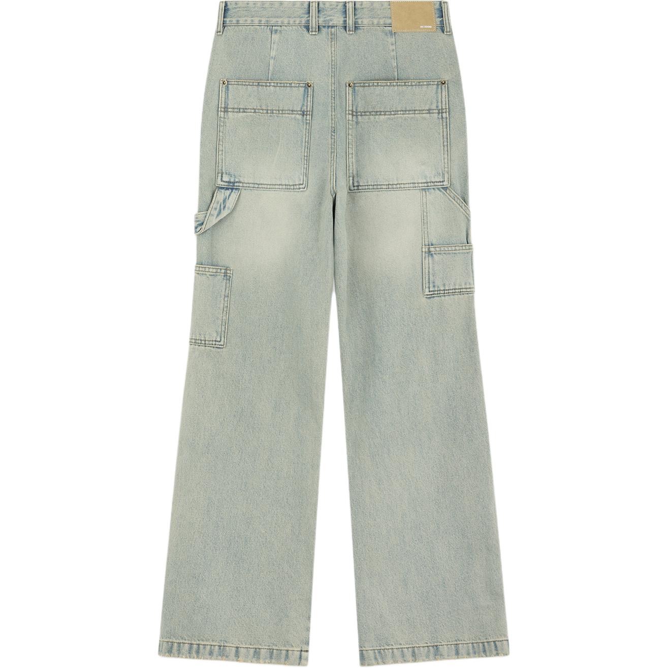 Lookbook WE11DONE 仿舊破洞細節淺藍牛仔褲 WD-DP2-24-319-M-SK