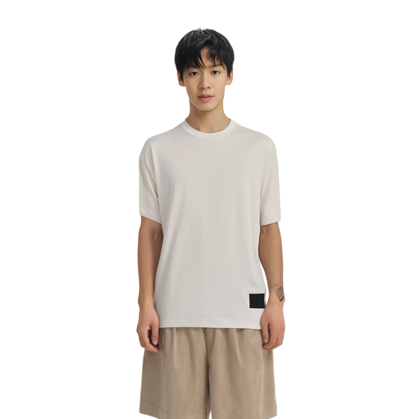 Sizing WE11DONE Dopamine系列彩虹標誌印花白色男女款圓領長袖T恤 WD-TT1-22-848-U-WH