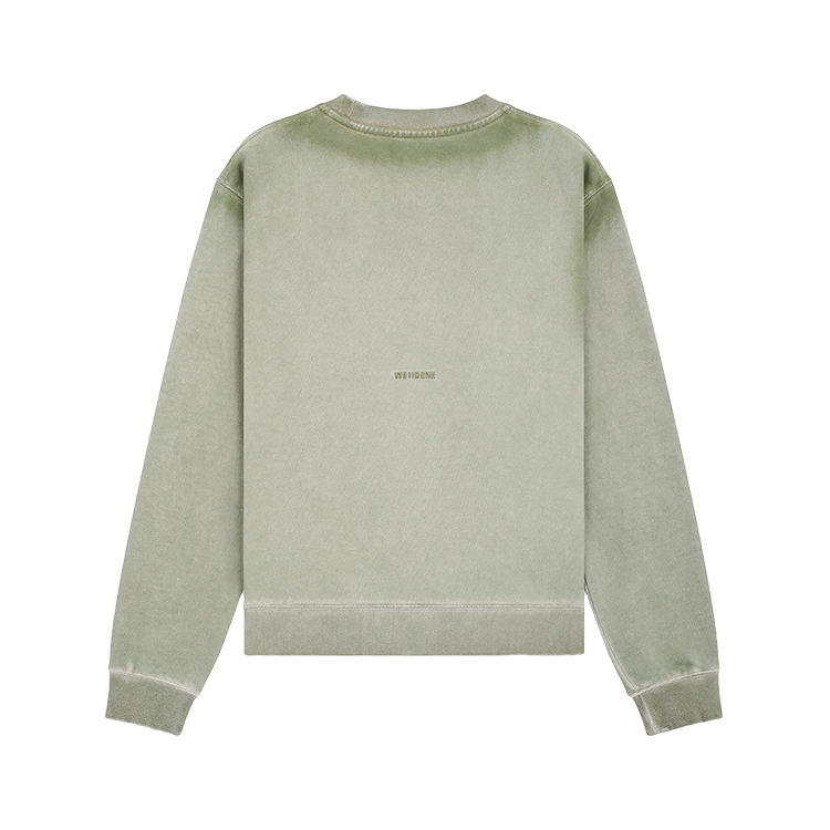 WE11DONE Embroidered Logo Gradient Washed Sweatshirt Unisex Khaki. WD-TS2-24-721-U-KK 圖 3