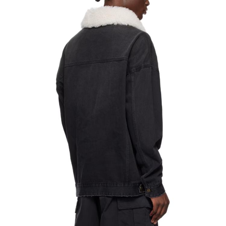 WE11DONE Embroidered Logo Long Sleeve Button-Up Jacket Black Men’s WD-DJ2-24-363-U-BK 圖 3