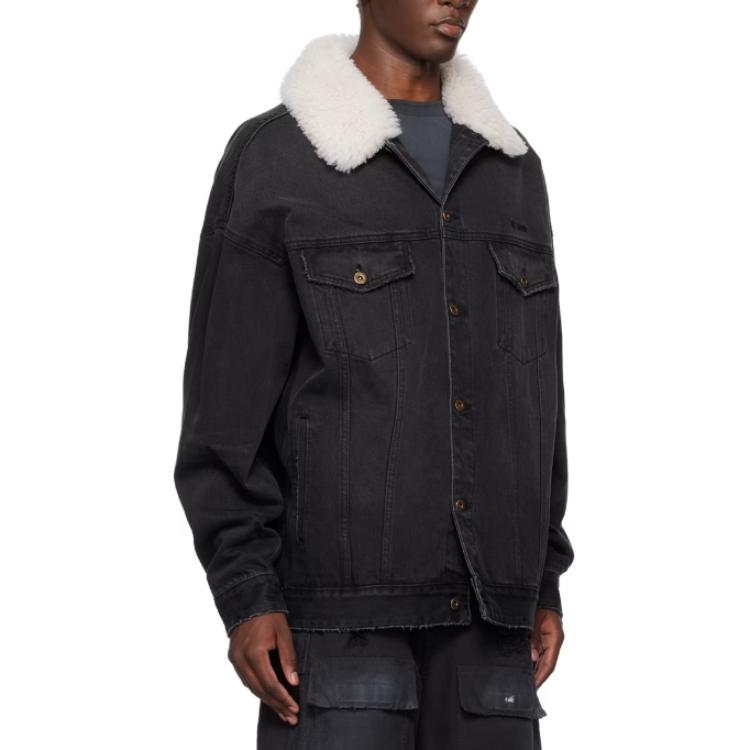 WE11DONE Embroidered Logo Long Sleeve Button-Up Jacket Black Men’s WD-DJ2-24-363-U-BK 圖 4